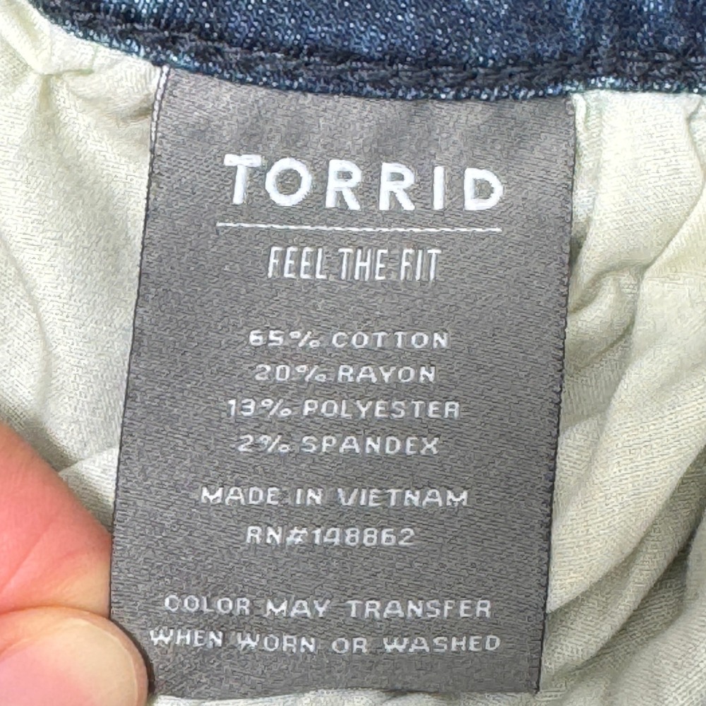 Torrid Jegging Womens 20S Dark Wash Super Soft High Rise Button Skinny Jean - Picture 11 of 13